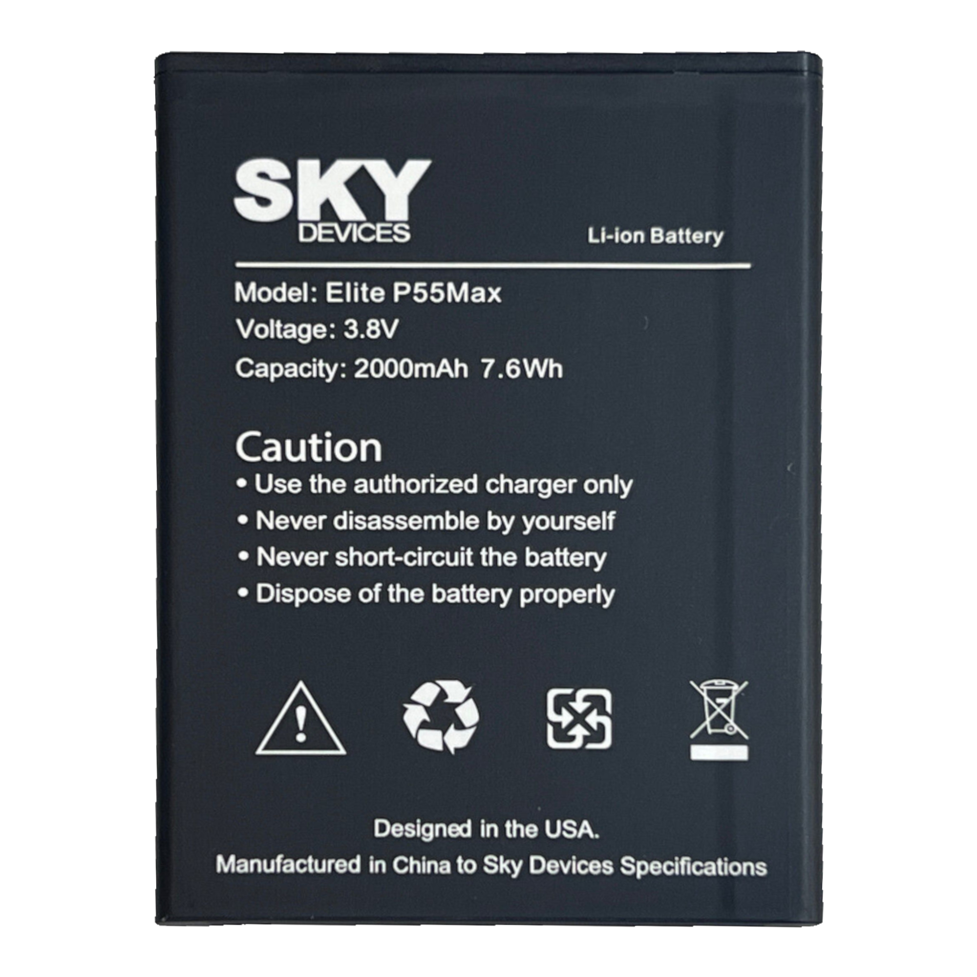 Bater�a Para Repuesto De Cel Sky Elite P55 Max Li-Ion 2000mah 