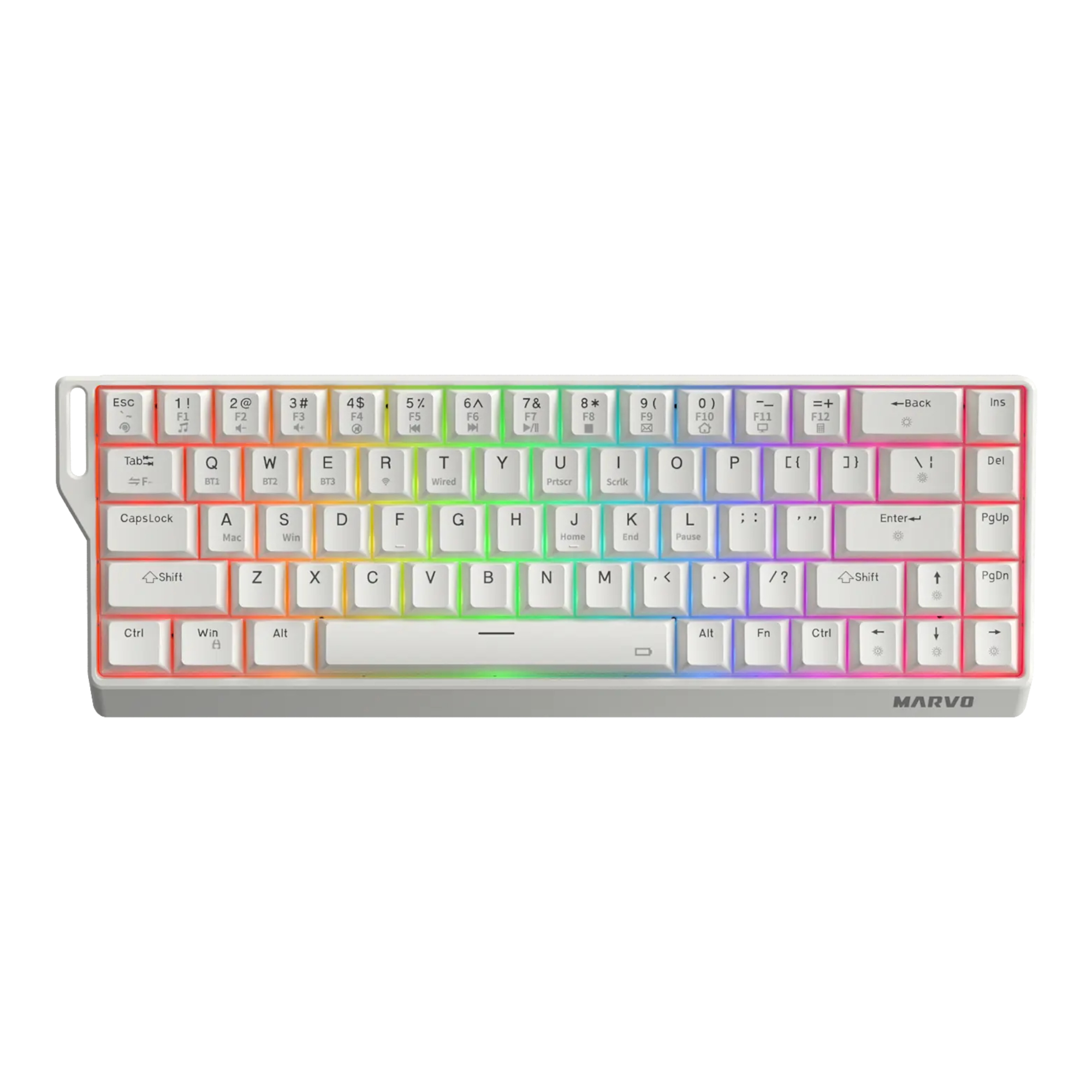 Teclado Gaming Inalámbrico Marvo Kg965w Mecánico Iluminación Rgb