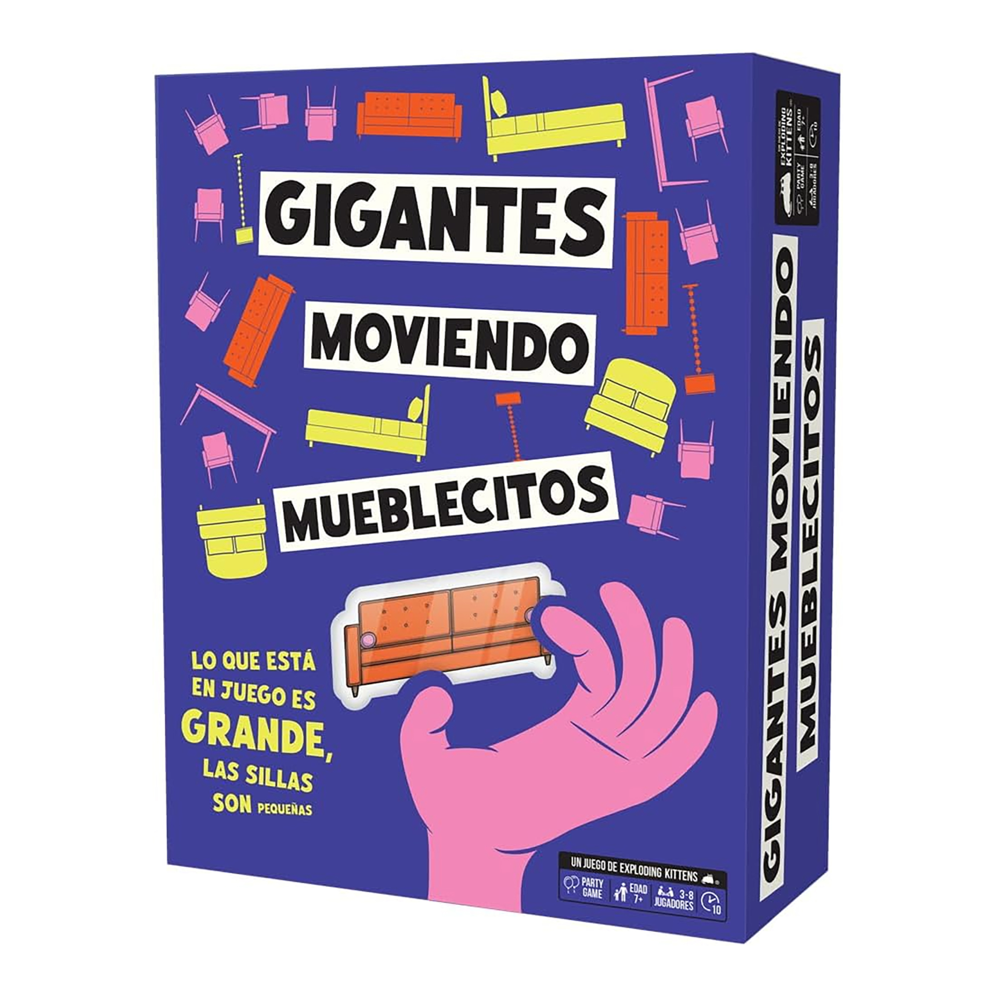 Juego De Mesa Exploding Kittens Gigantes Moviendo Mueblecitos +7