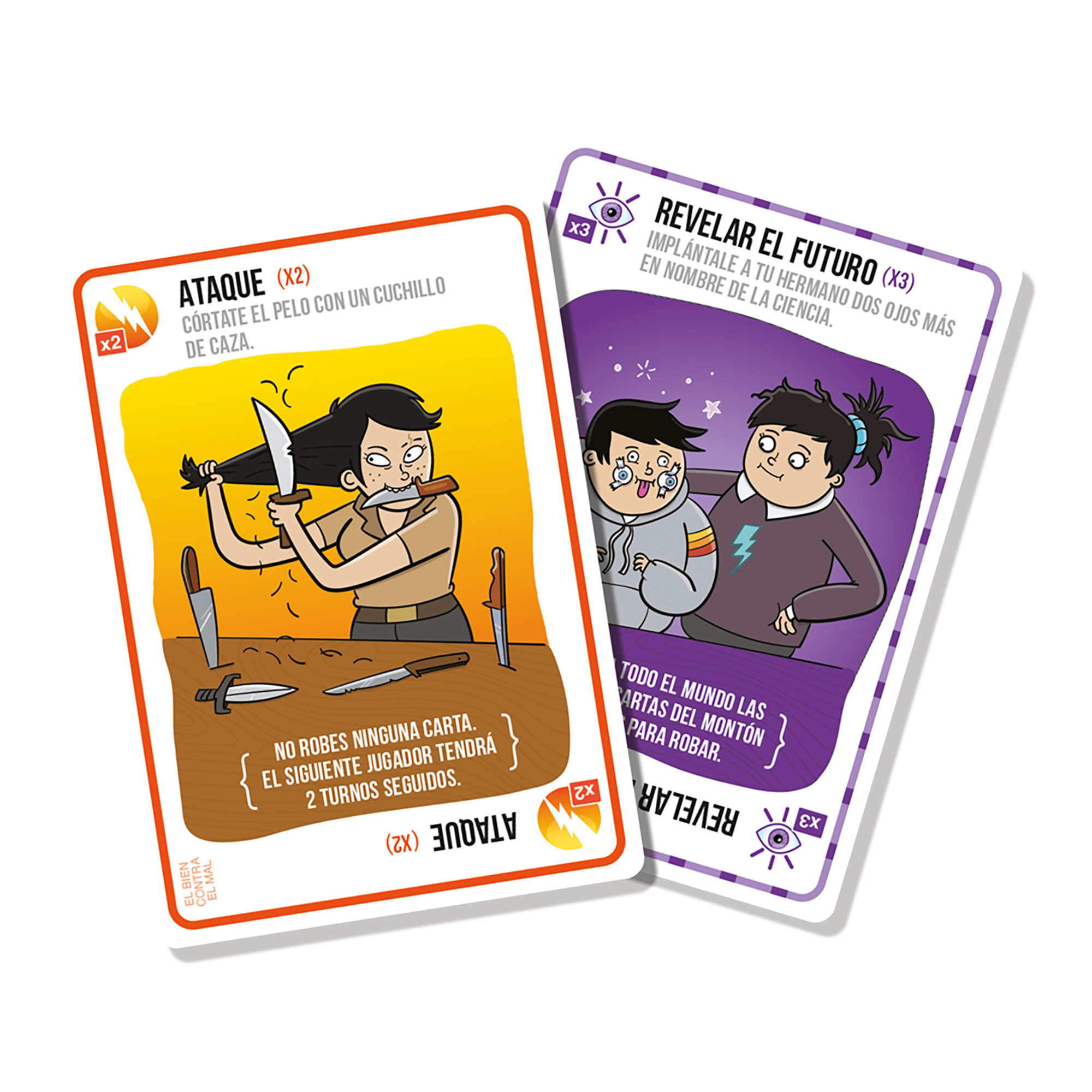 Juego De Mesa Exploding Kittens El Bien Contra El Mal +7