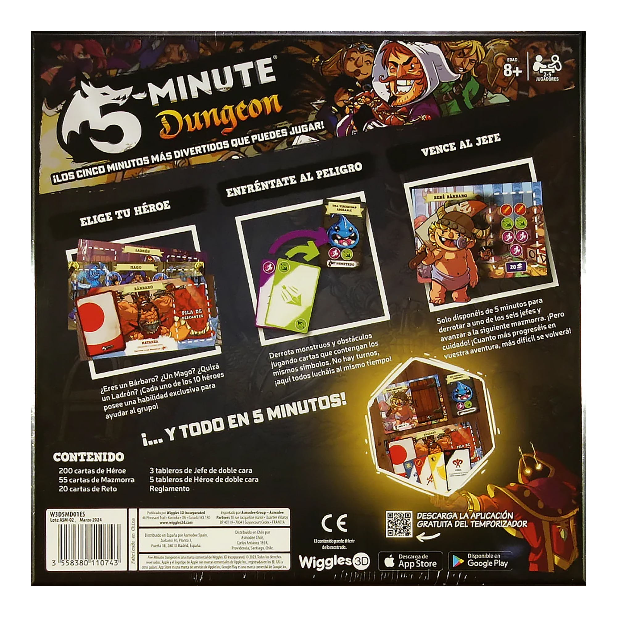 Juego De Mesa Asmodee 5 Minute Dungeon +8