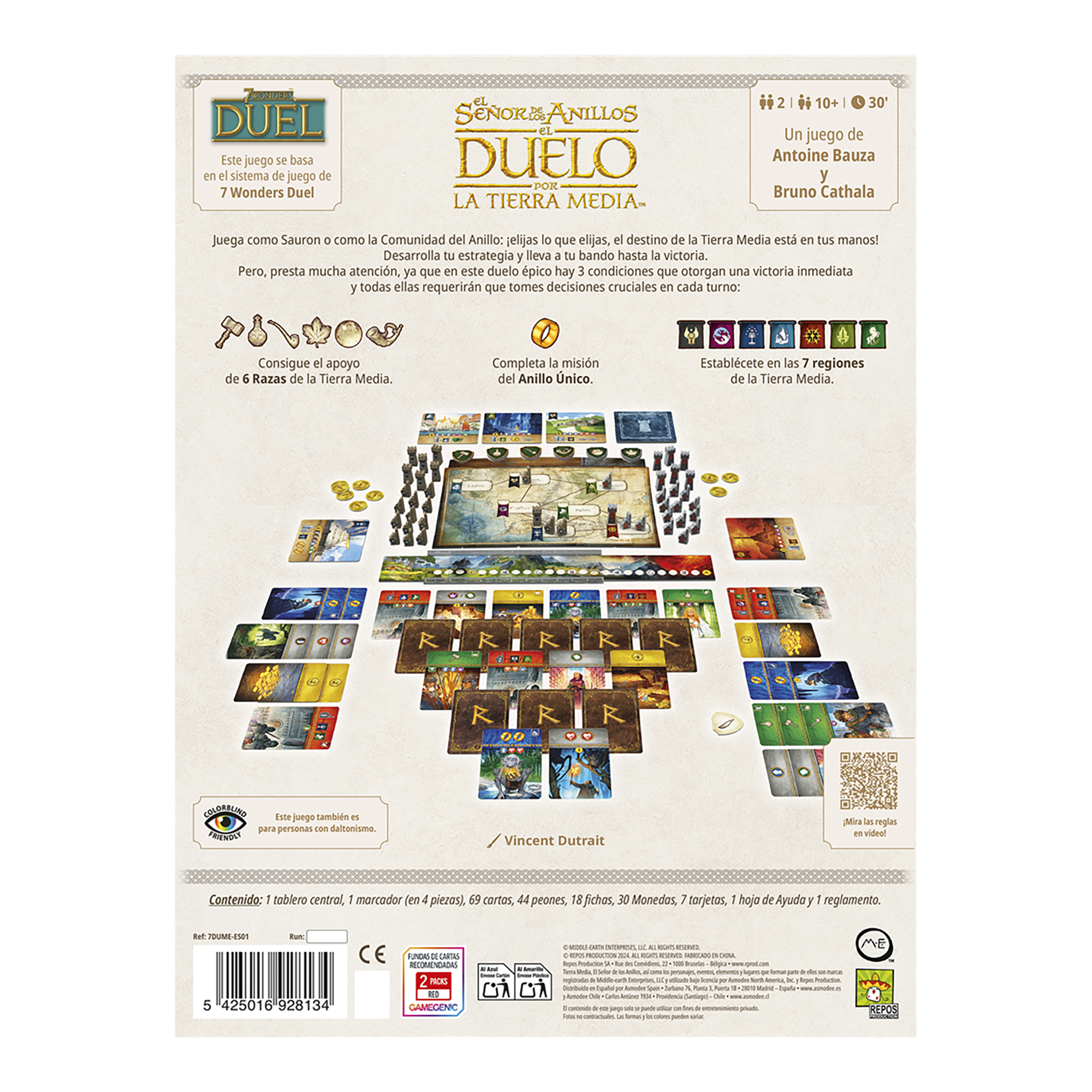 Juego De Mesa Asmodee El Señor De Los Anillos: Duelo Por La Tierra Media +10