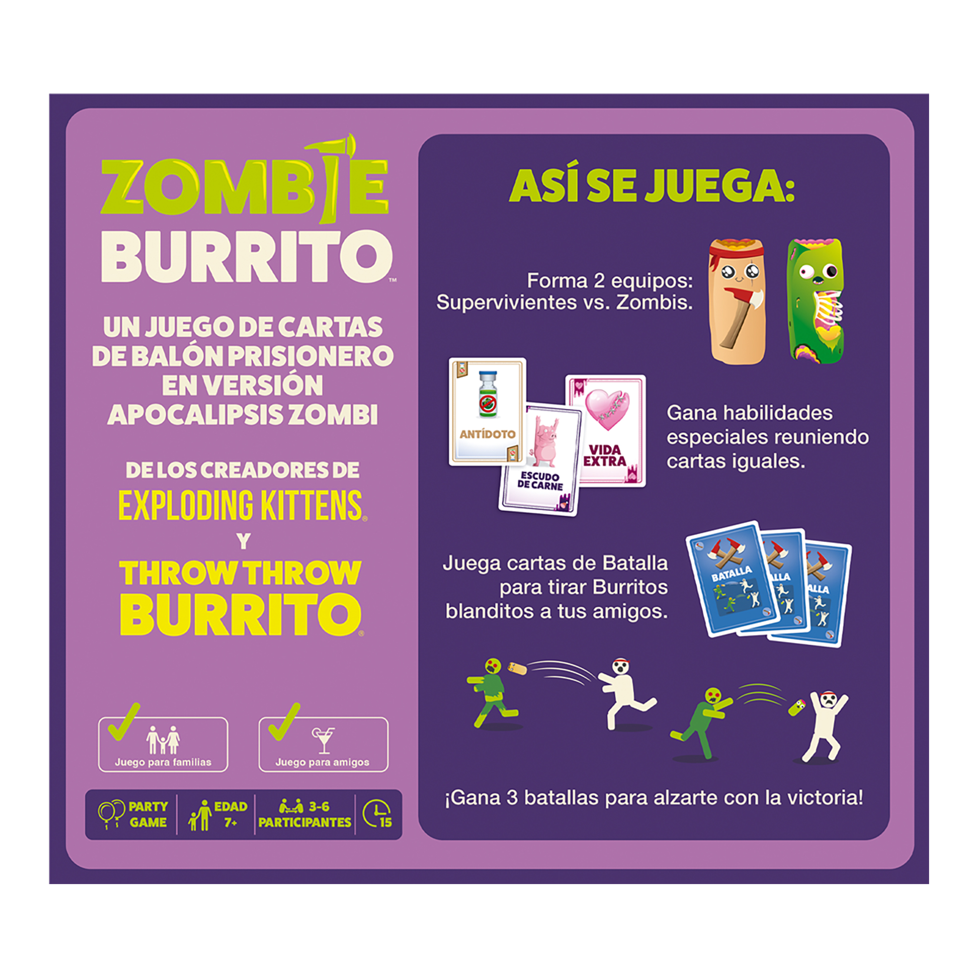 Juego De Mesa Asmodee Zombie Burrito +7