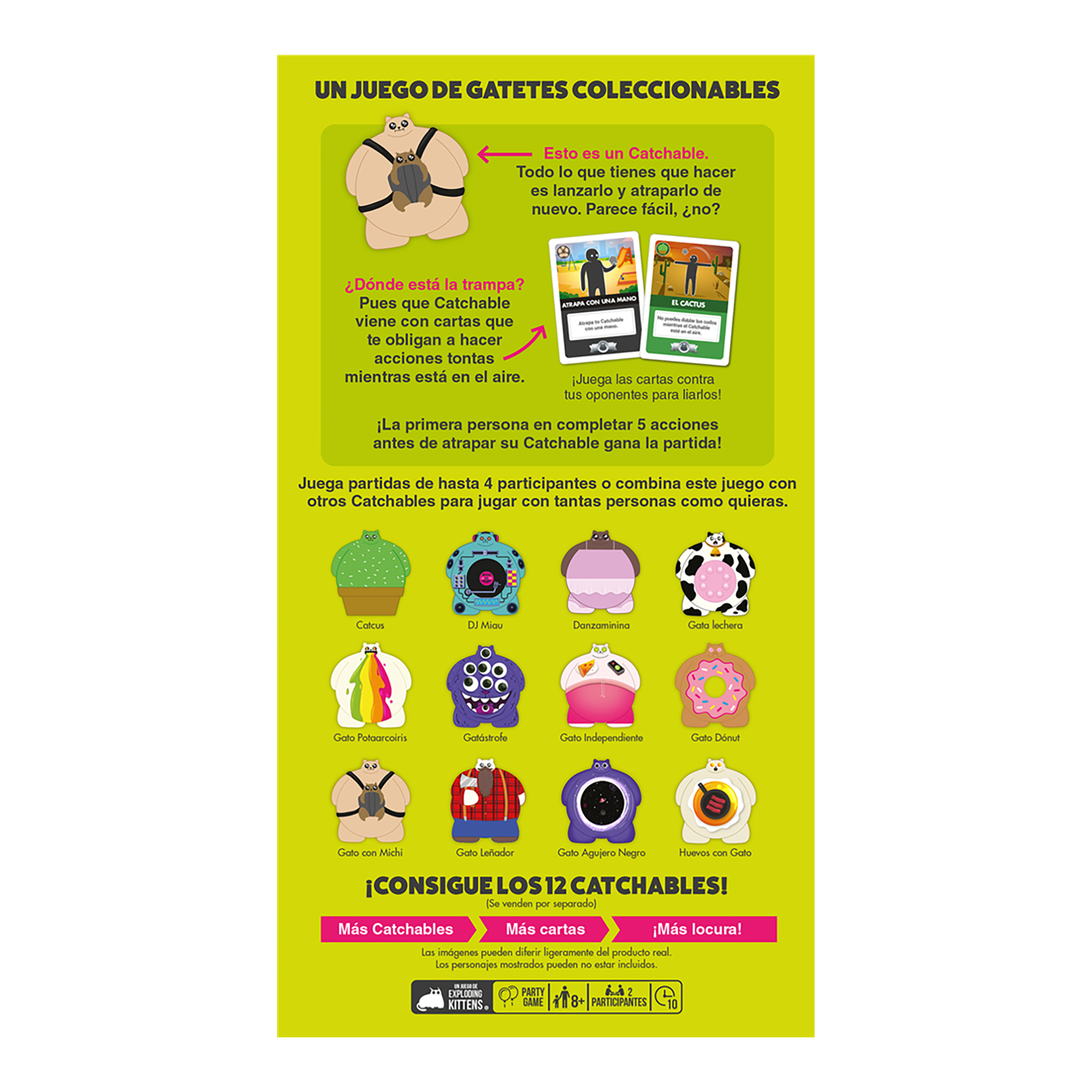 Juego De Mesa Asmodee Exploding Kittens: Catchables 2 Pack 2 +8