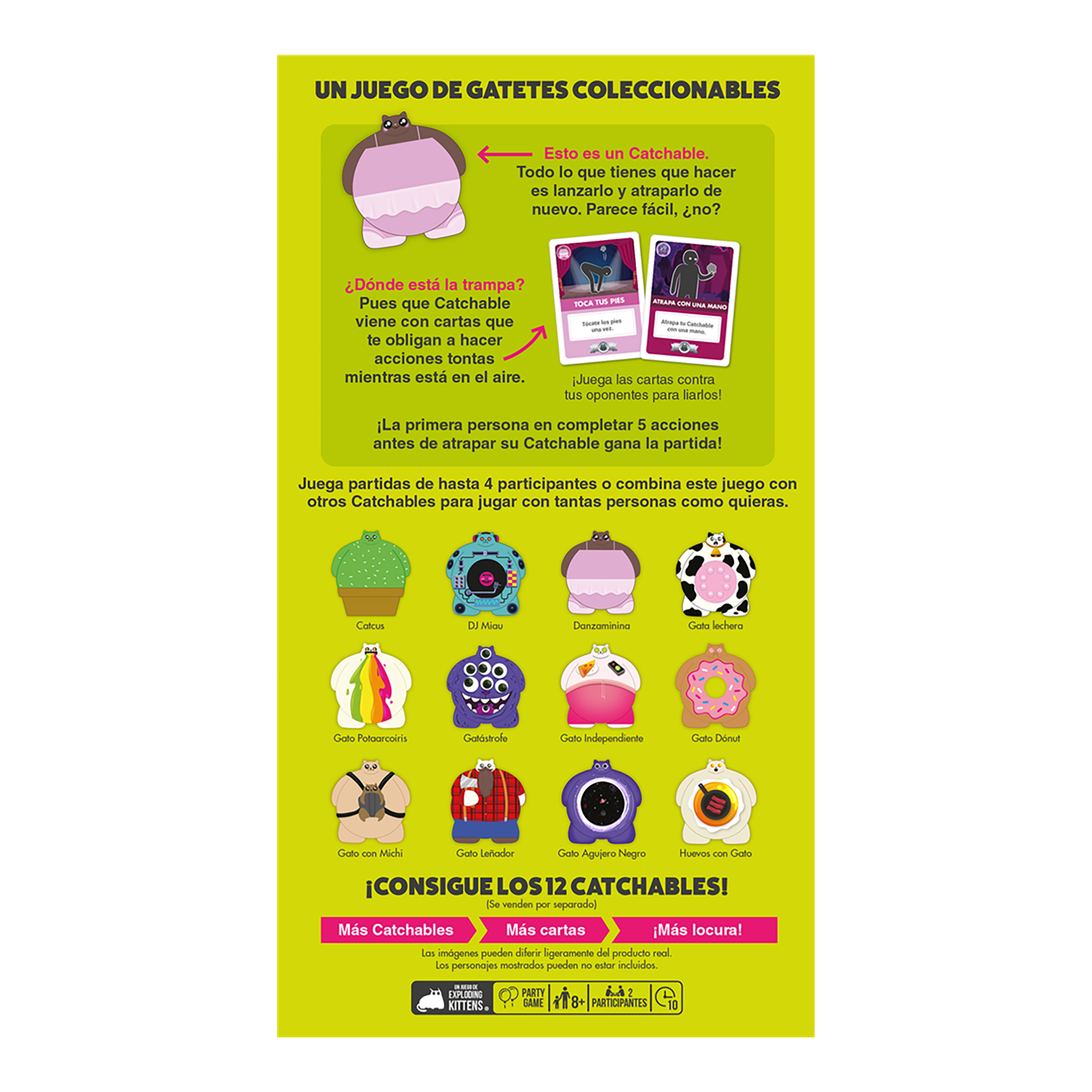 Juego De Mesa Asmodee Exploding Kittens: Catchables 2 Pack 3 +8