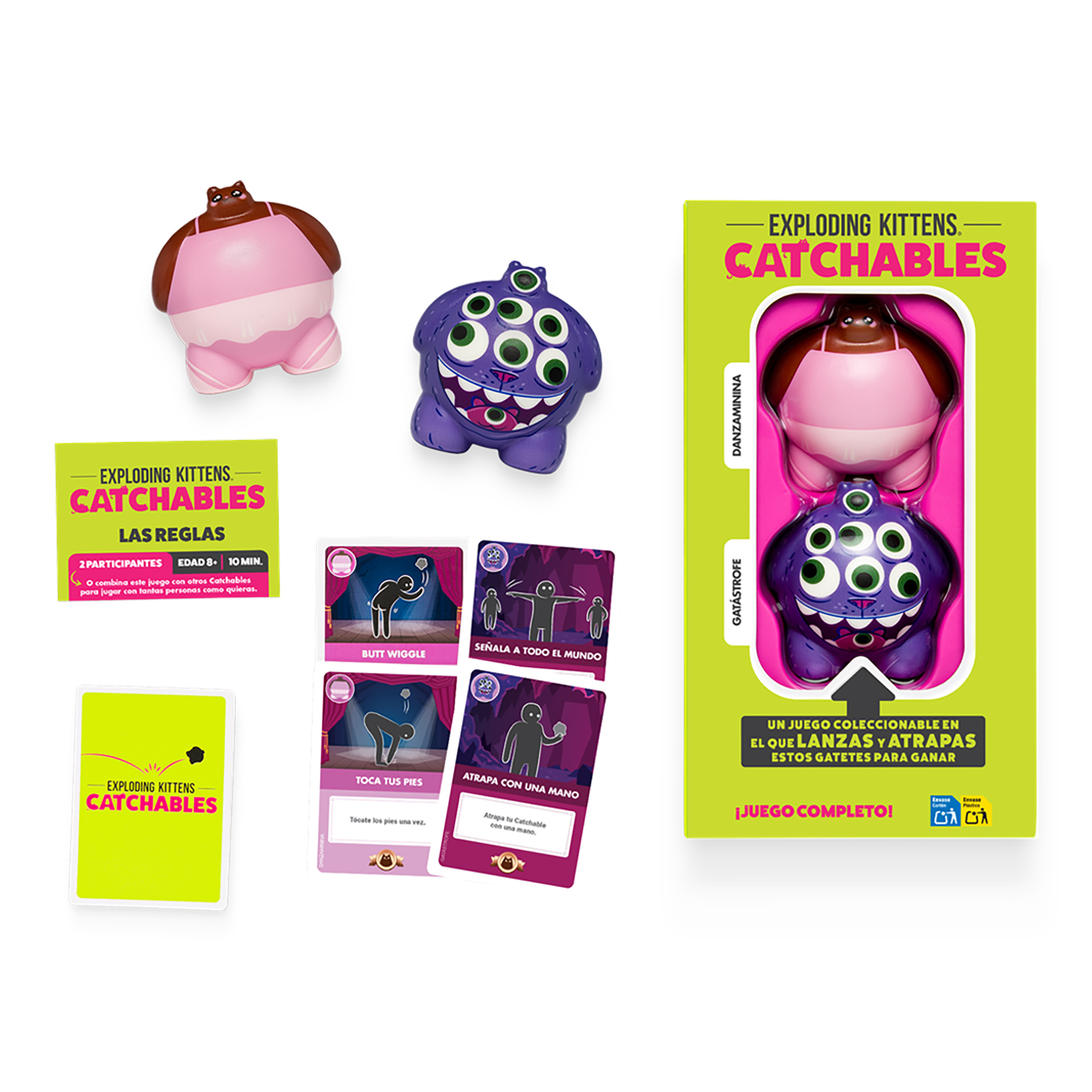 Juego De Mesa Asmodee Exploding Kittens: Catchables 2 Pack 3 +8