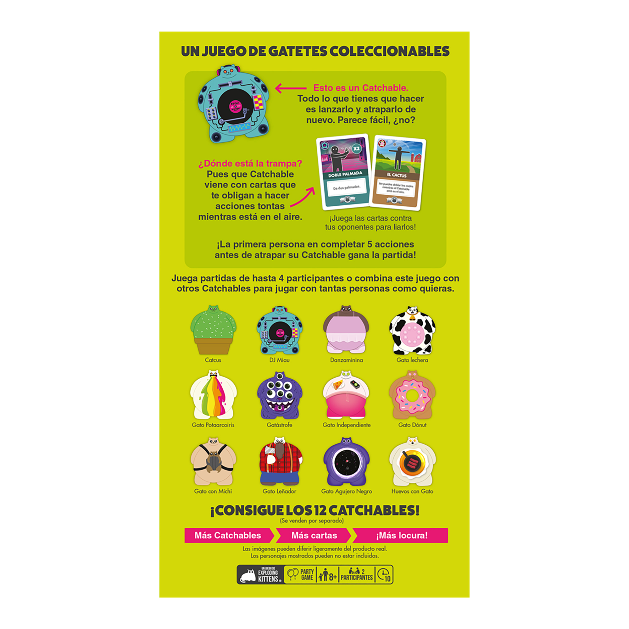 Juego De Mesa Asmodee Exploding Kittens: Catchables 2 Pack 4 +8