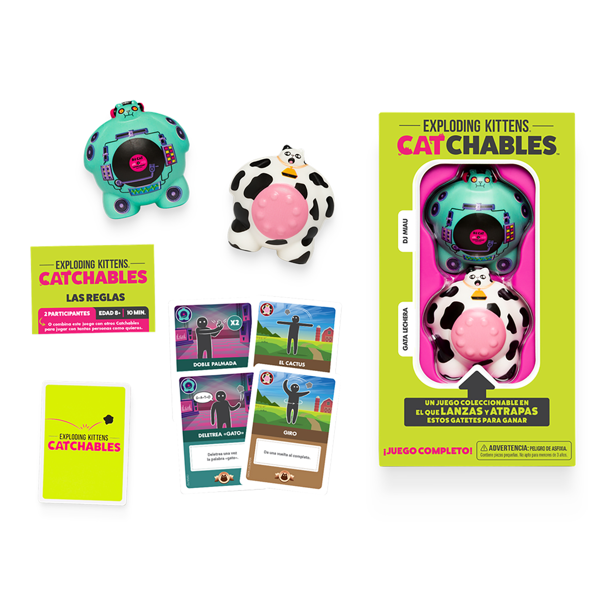 Juego De Mesa Asmodee Exploding Kittens: Catchables 2 Pack 4 +8