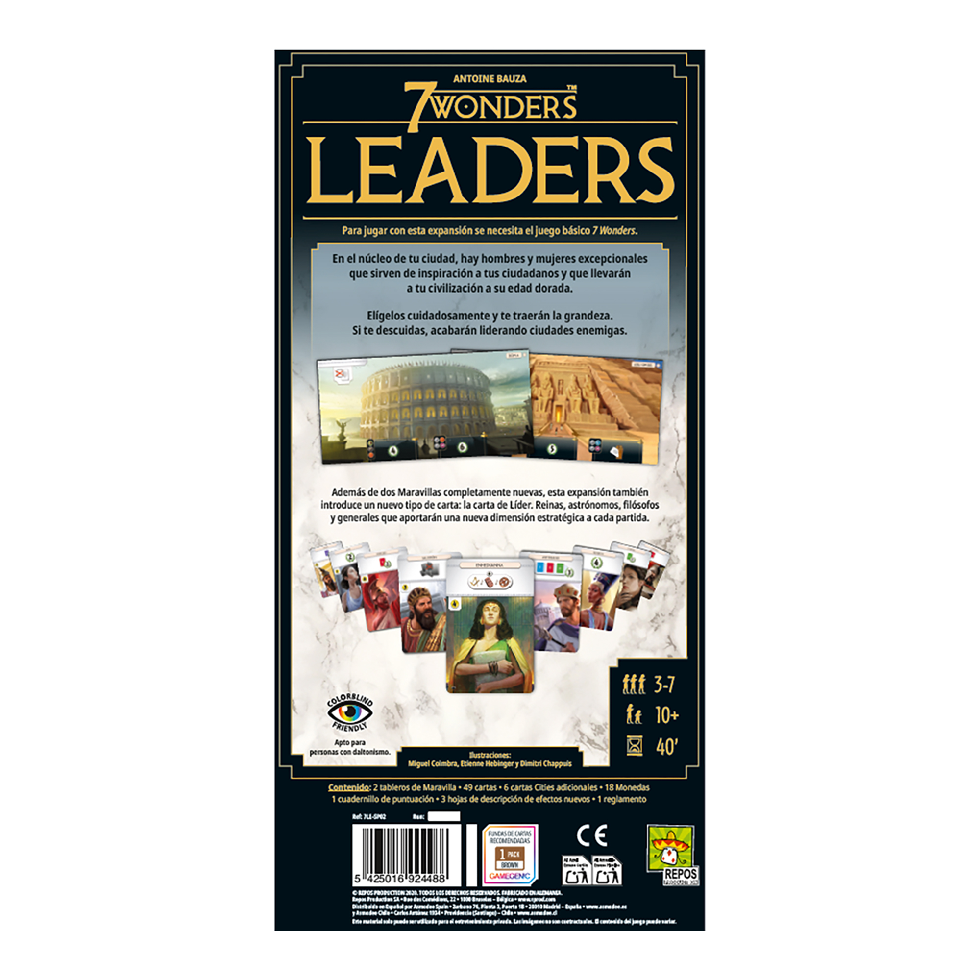 Juego De Mesa Asmodee 7 Wonders: Leaders +10