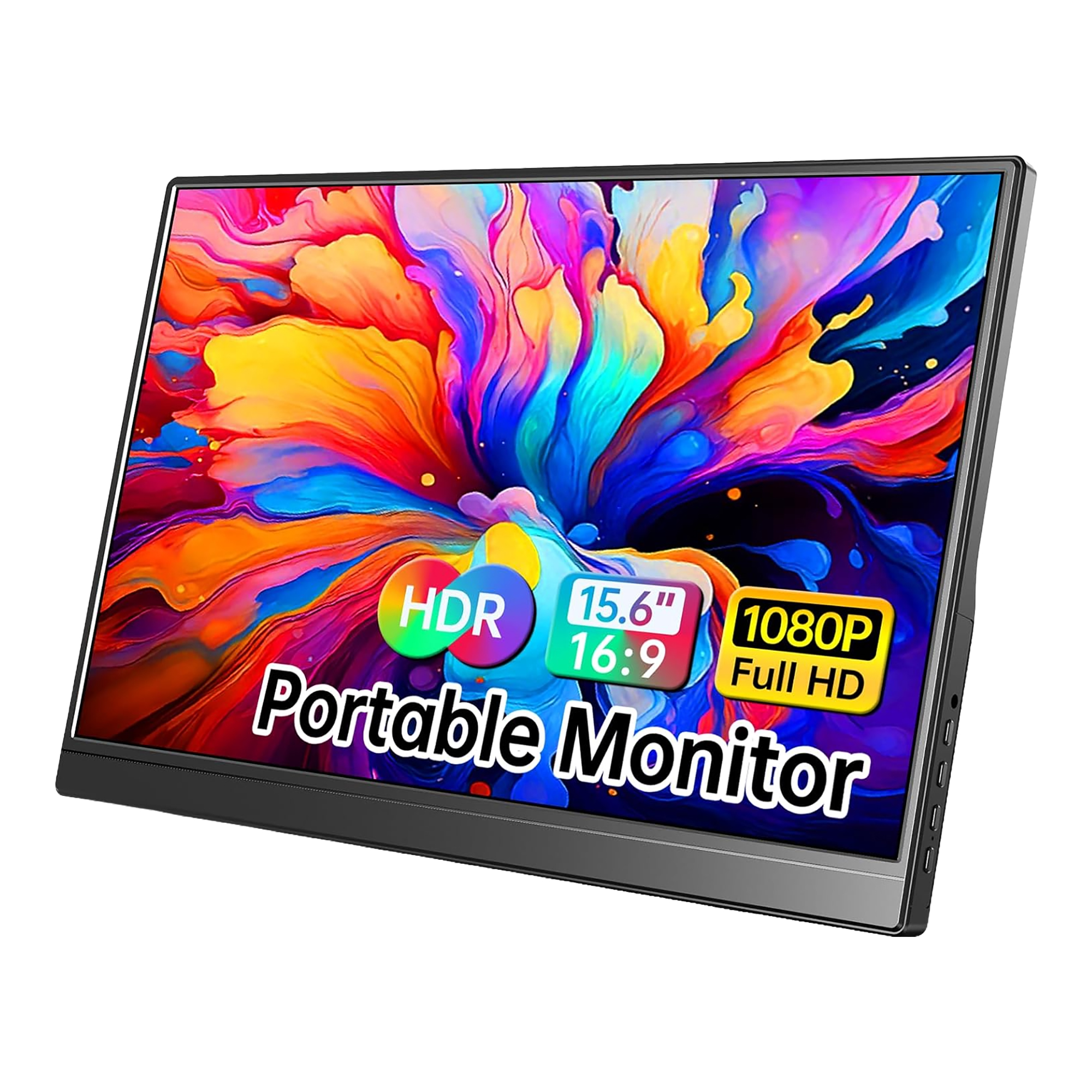 Monitor Portable WCV Pm1563 15,6'' 1080p Soporte Integrado