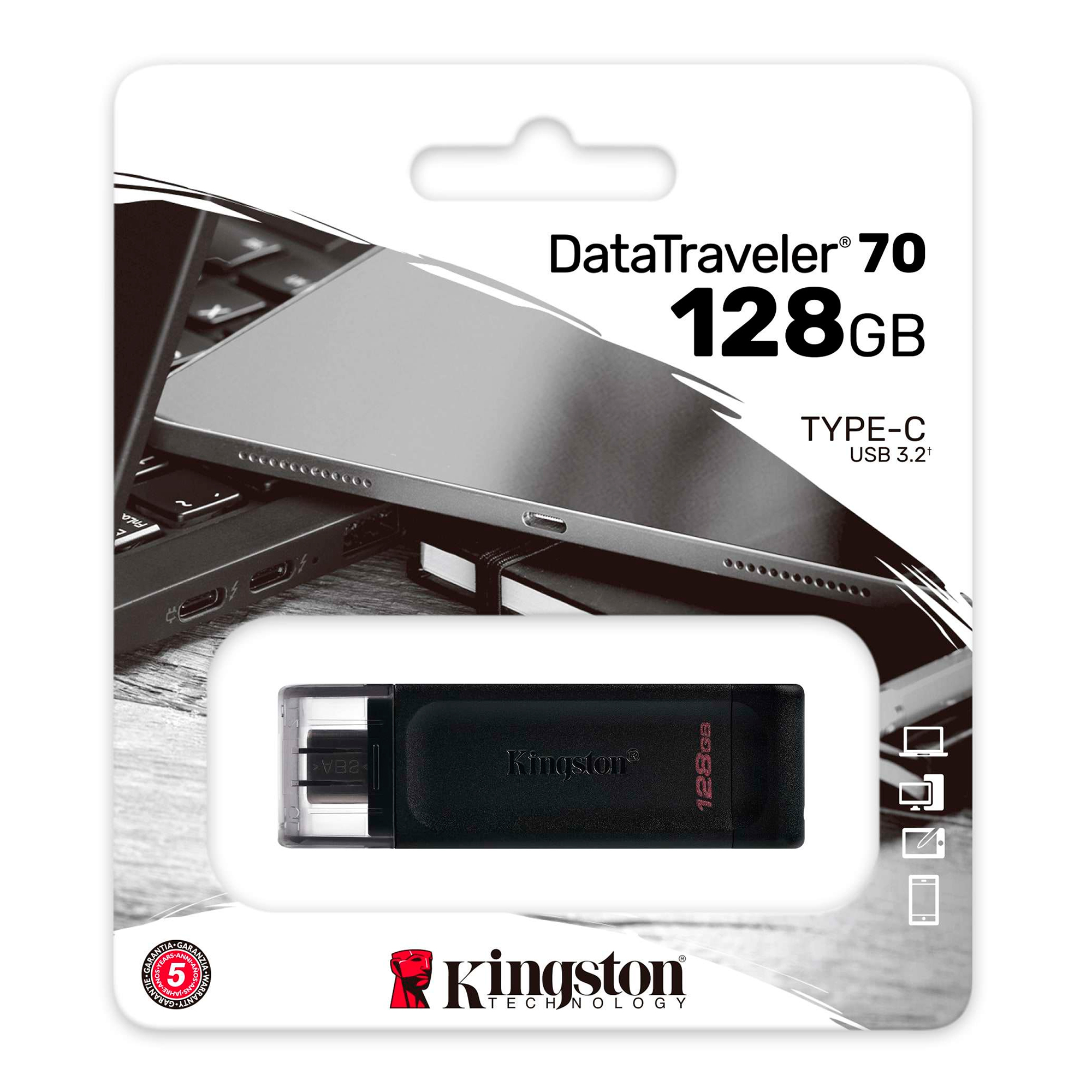 Pendrive Kingston 128gb DataTraveler 70 USB3.2 C