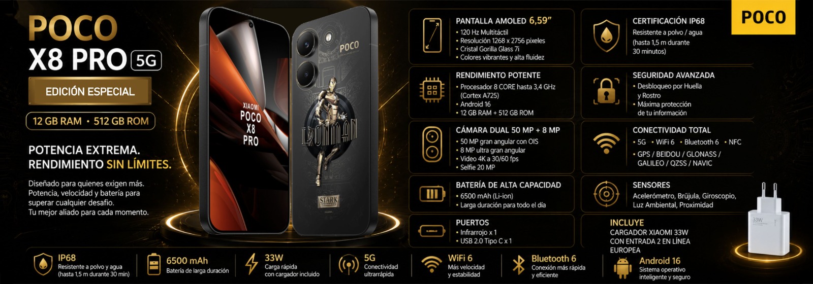 POCO X8 PRO IRON-MAN X8P5G12512IMEEU