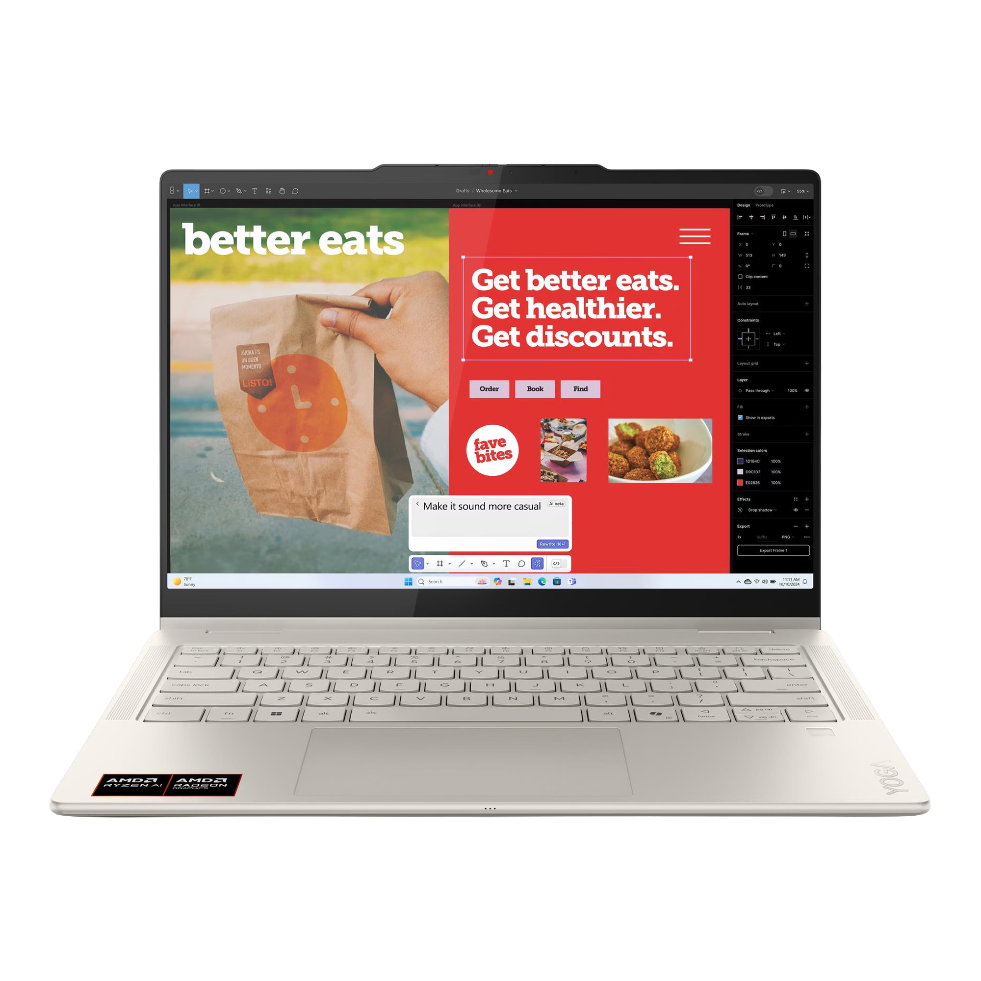 Notebook 2en1 Lenovo 14'' Ryzen AI 5 16gb 1tb Win11 Copilot+ Pc