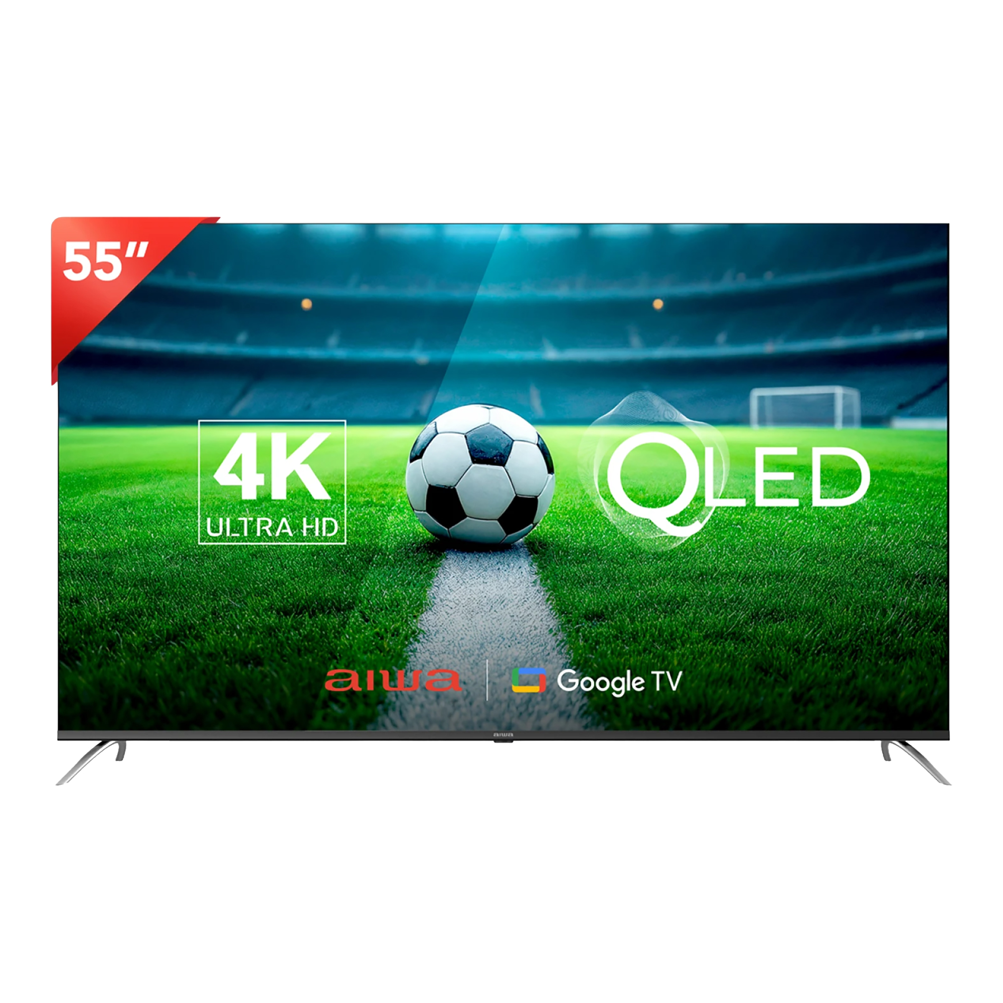 Smart Tv Aiwa 55'' QLed 4k Hdr Google TV Comando De Voz