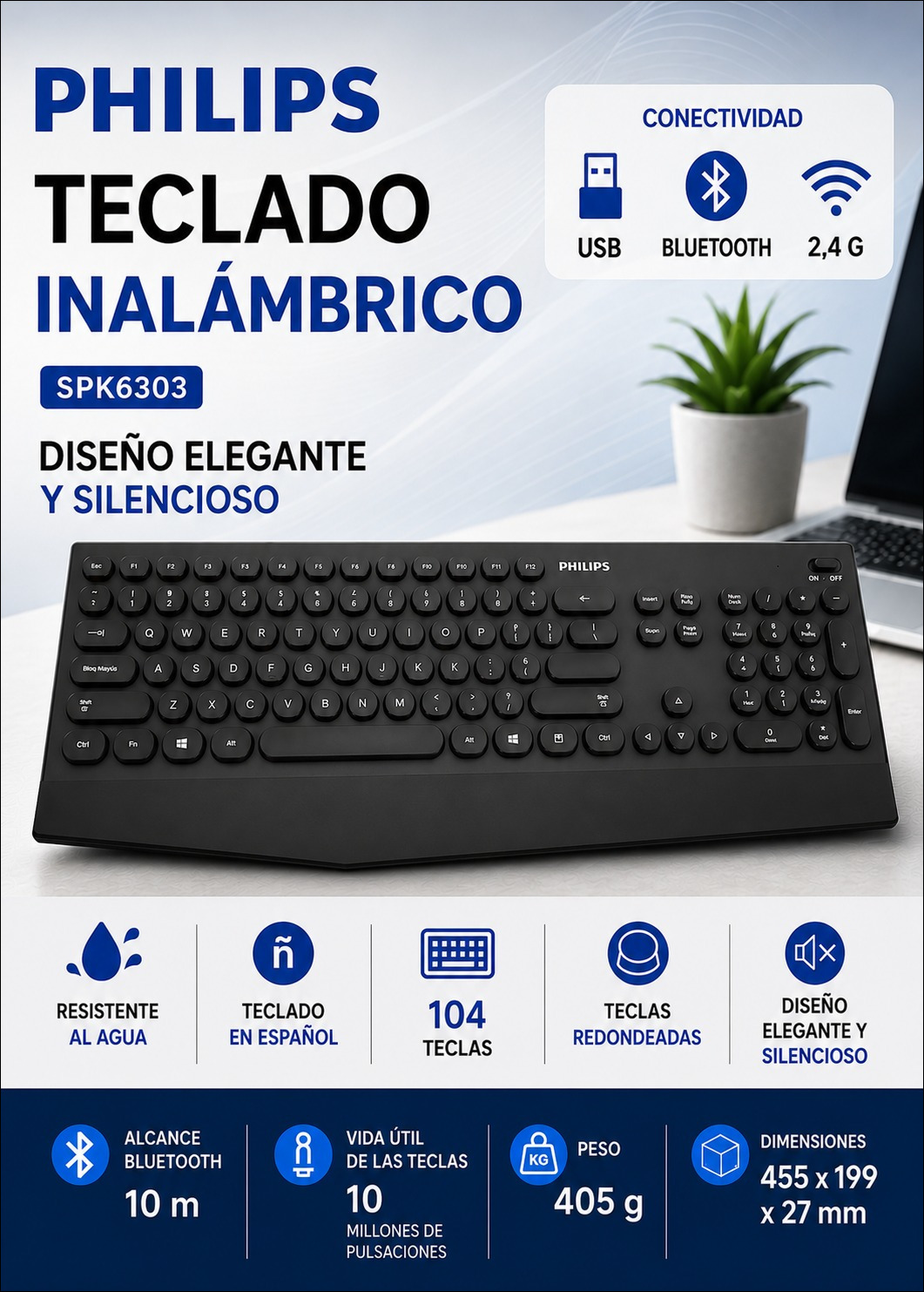 TECLADO_PHILIPS_SPK6303